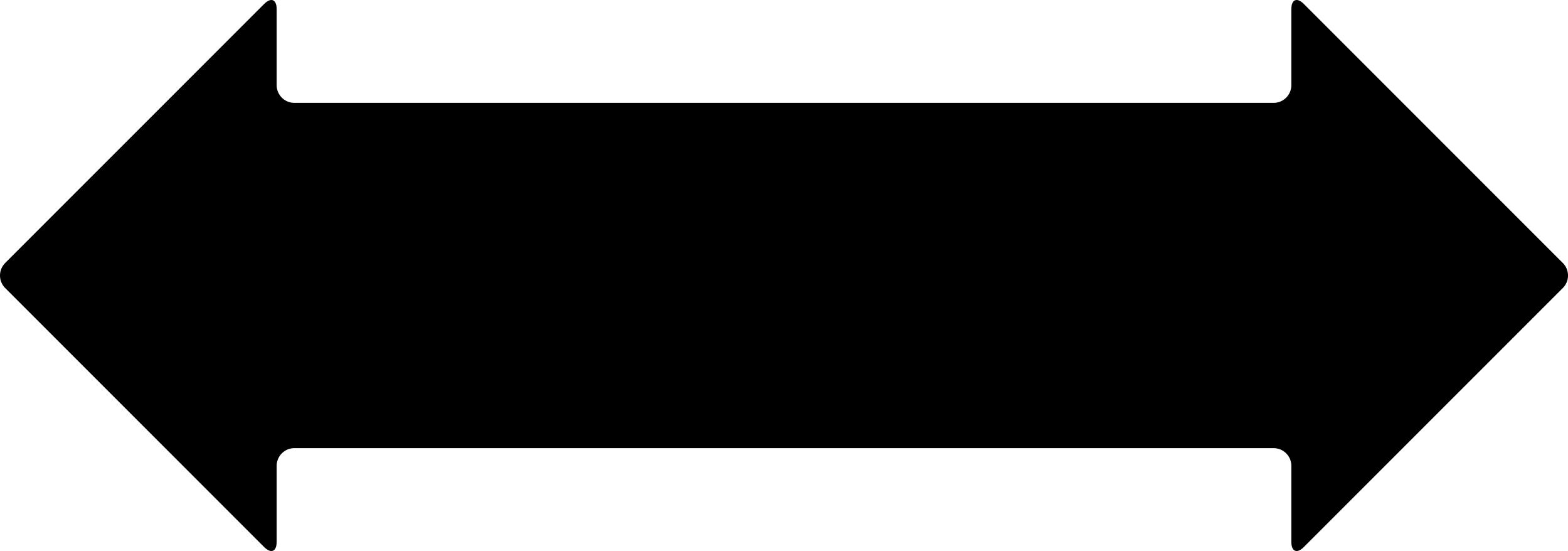 Double Horizontal Arrow Pointing Two Opposite Directions To Left And Right Vinyl Svg File Free Vectors